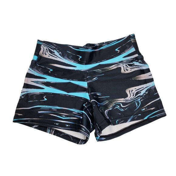 Girls Tank Swimsuit & Shorts Set Youth Size 8 Blue/Black - Picture 3 of 6